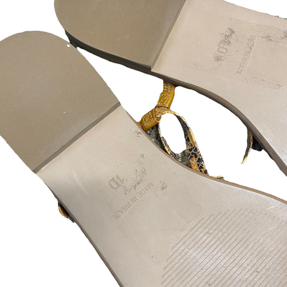 Madewell The Lyra Slide Sandal in Snake Embossed Leather sz 10 - Picture 6 of 6